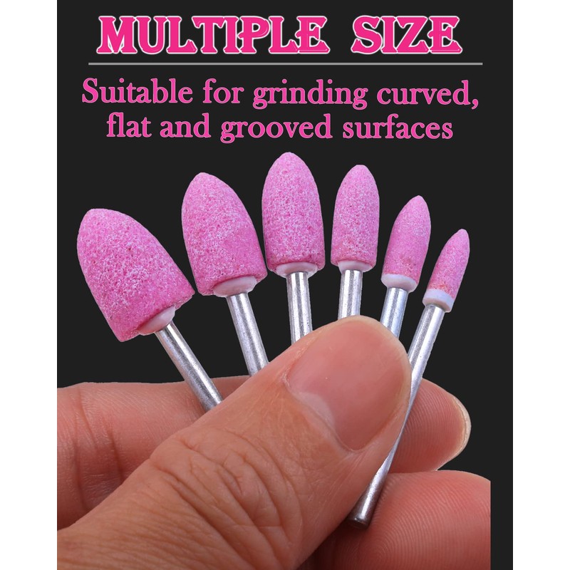SHITIME 72 Pack Grinding Stone Set 1/8" Shank, Sanding Drill
