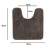 MIULEE Absorbent WC Toilet Rug Non Slip U Shape Bath