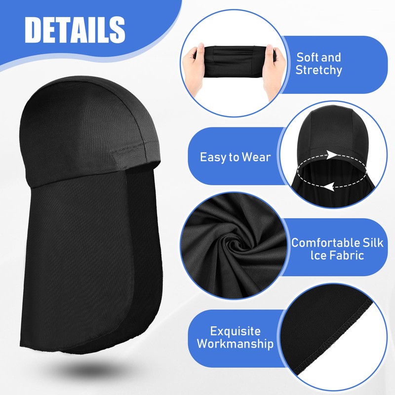 Syhood 9 Pcs Helmet Liner with Neck Mask UV Protection