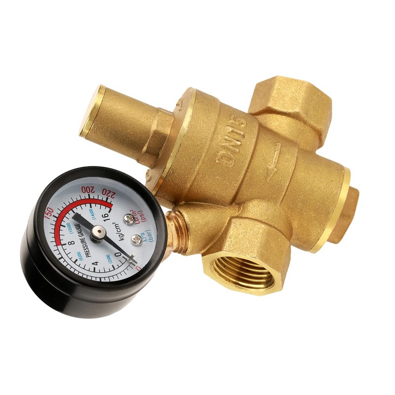 DN15 Pressure Regulator Brass Adjustable Water Pressure Regulator Reducer with