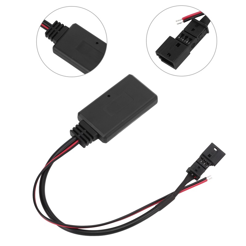 Car Bluetooth5.0 AUX Module 3Pin ABS Black Wearproof Replacement for