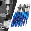 6PCS High Speed Steel 6.35mm Hex Shank Tap Drill Bit