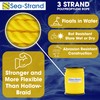 Sea-Strand 1/2" x 300' Reel, Yellow, 3-Strand Polypropylene Rope for