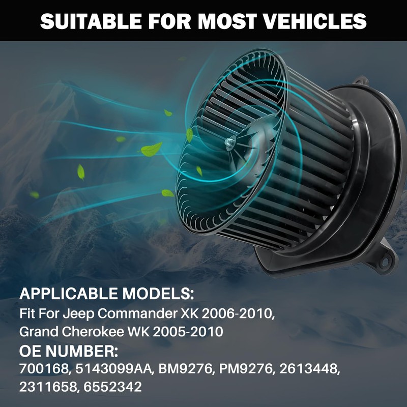 Aspligo 700168 AC Heater Blower Motor Fan Assembly Fit for