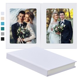 Pssoss Photo Album 8x10 with Writing Space Linen Cover 8x10 Photo Album Book Holds 30 Photos Ideal for Wedding Theme-Album and Baby Photo Albums (White,30 Pockets)