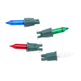 Christmas Concepts® Pack of 4 Multi-Colour Push in Spare Bulbs - 7v 0.98w - Replacement Bulbs, SB23-CC