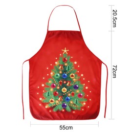 LONTG Christmas Aprons for Men Women Adult Christmas Tree Apron Cartoon Kitchen Aprons for Xmas Party Chef Cooking Restaurant Baking BBQ Home Kitchen Cooking Christmas Dinner Party Supplies