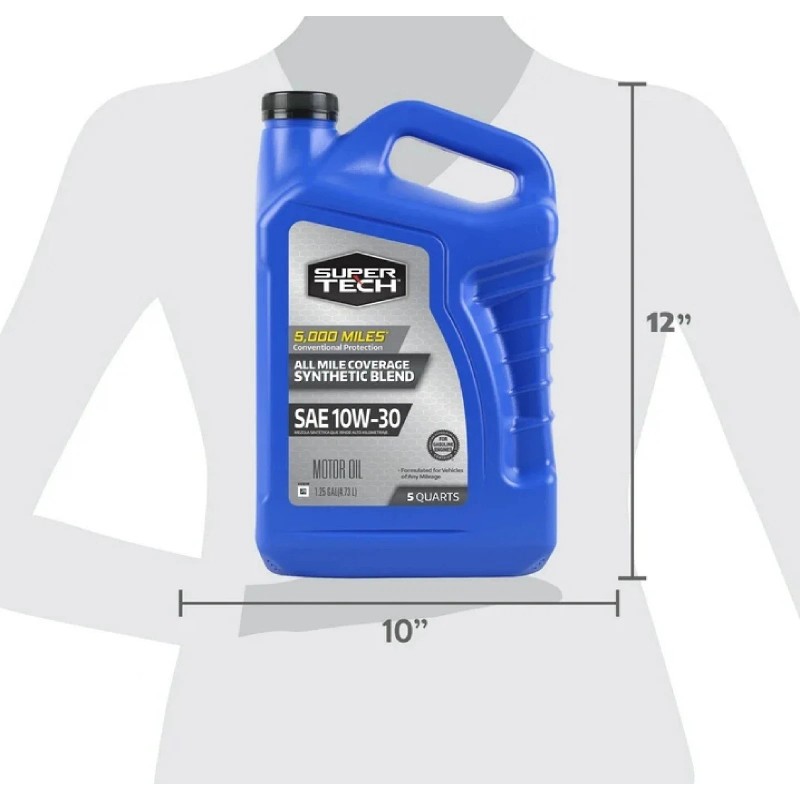 Supertech Super Tech All Mileage Synthetic Blend Motor Oil SAE