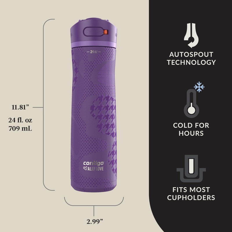 Contigo x Ally Love Ashland Chill 2.0, Stainless Steel, Spill