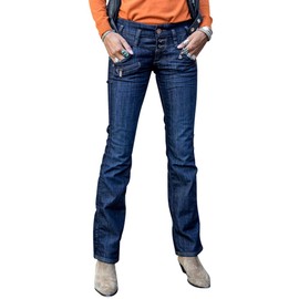 Freeman T. Porter Women's Straight Plain Jeans Blue Blue