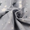 2 Piece Grey Star Pillow Case Queen Size, 100% Cotton,
