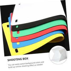 jojofuny 1set Portable Led Light Photo Studio Box Folding Photography Tent Color Backdrops for Item Display Easy Assembly for Toys Jewelry Gadgets and More