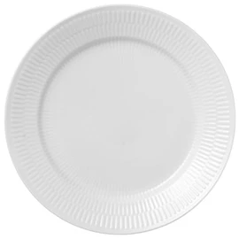 Royal Copenhagen 1072676 White Fluted Plate, 9.8 inches (25 cm)