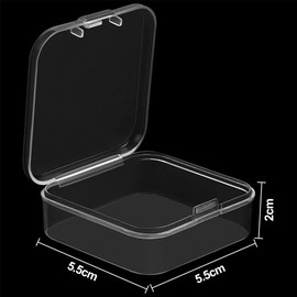 Toulifly Storage Box, Pack of 10 Mini Storage Containers, Storage Boxes, Transparent Storage Boxes, Multifunctional Storage Box, for Small Items and Other Craft Projects