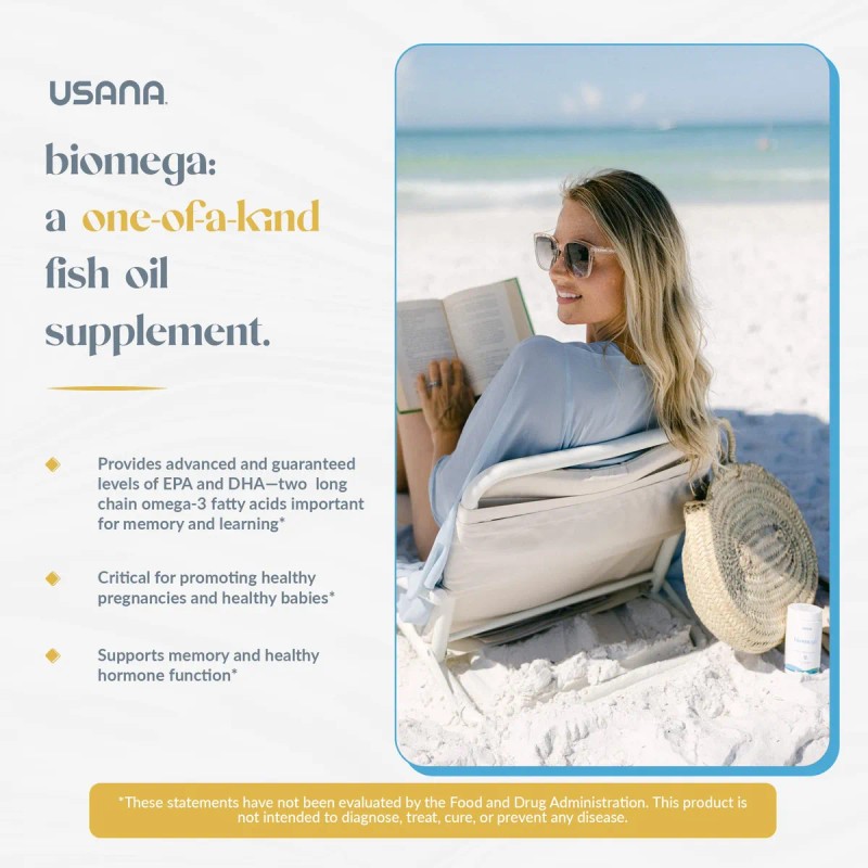 Usana Biomega 56 Cpsulas Omega-3 Para Adultos Suplemento