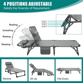 DoCred Folding Camping Cot with Mattress, 2 Pack Heavy Duty Folding Cot for Adults, Portable Sleeping Cot Bed Adults Outdoor Bed with Carry Bag, Travel Camp Cots