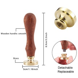 CRASPIRE Happy Easter Wax Seal Stamp Bunny Sealing Wax Stamps 30mm Removable Brass Head with Wood Handle for Easter Invitations Envelopes Christmas Thanksgiving Gift Packing