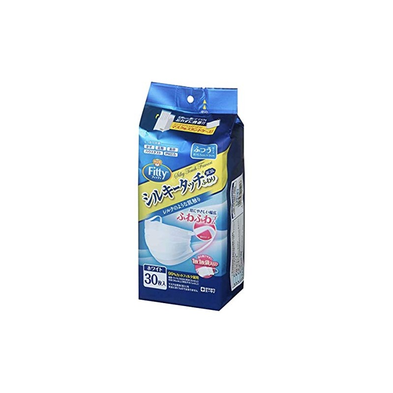 Fetty Silky Touch Ear Rubber Fluffs, 30 Sheets, White, Normal,