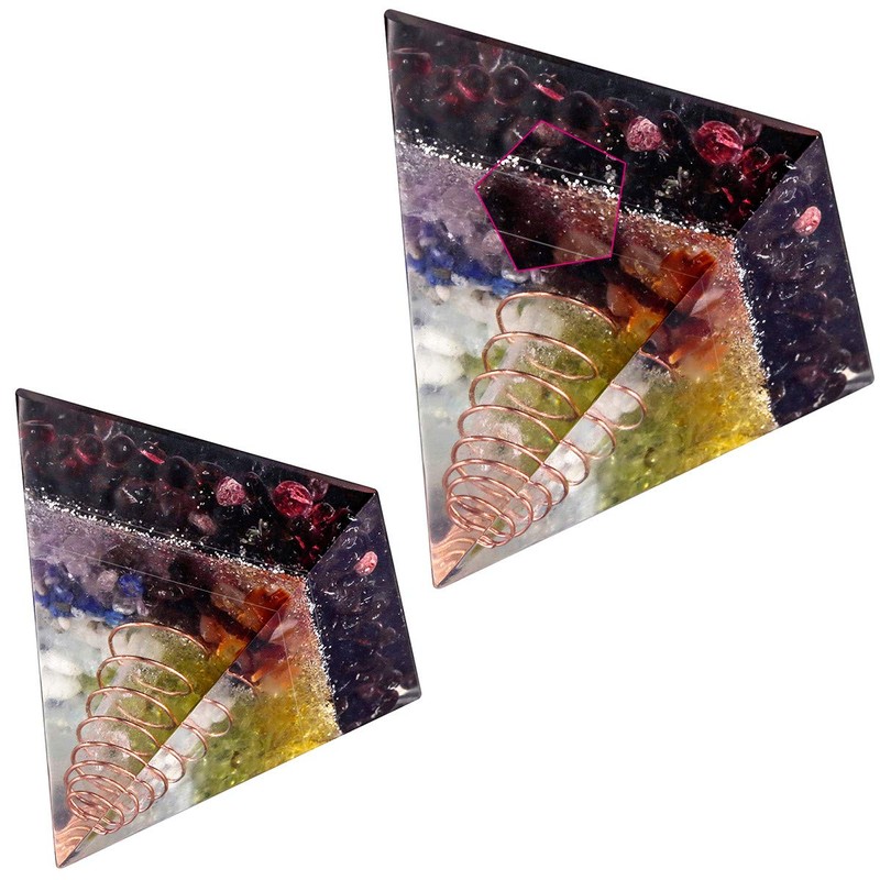 Nupuyai Garnet Healing Crystal Pyramid for Protection, Chakra Energy Crystal