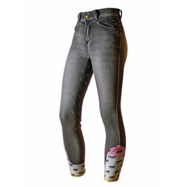 Anni Lyn Sportswear Kids Spirited F/S Denim Breeches (08, Stonewash Black)