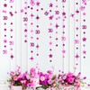 Hot Pink 30 Sign Polka Dot Star Streamer Garland Metallic