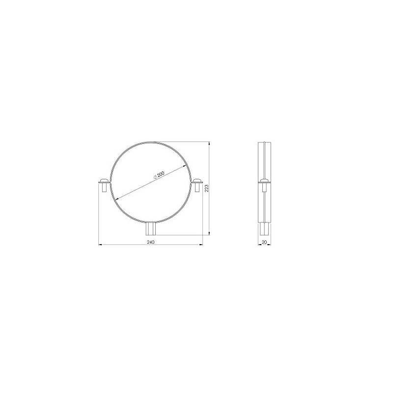 Diameter 200 mm pipe clamp spiral duct pipe holder pipe