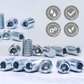 Premium Grub Screws – M3 x 6 – Pack of 20 – Worm Screws Allen Drive – Grub Screw – Hexagonal Screw – Grub Screws with Cone Dome – Rust-Free