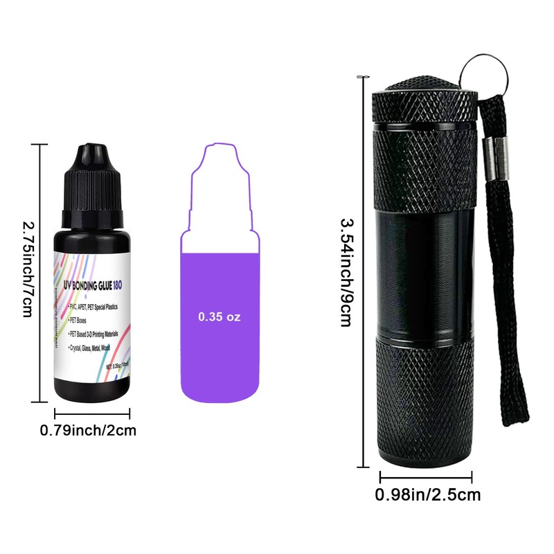 EDSRDXS Fly Tying UV Glue UV Bonding & Welding Combo