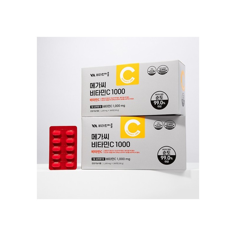 Vitamin Village High-Concentration Mega C Vitamin C 1000mg 1 Box