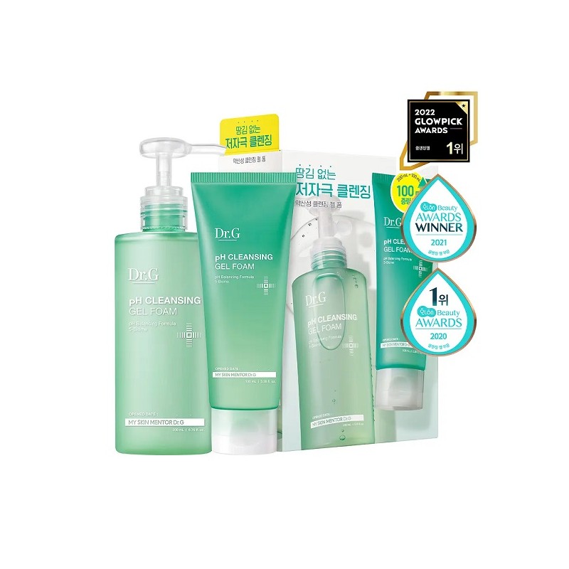 Dr.G 닥터지 약산성 클렌징 젤 폼 (200ml+100ml) / 닥터지 약산성