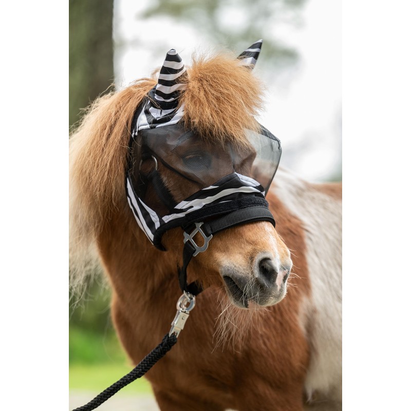 HKM Zebra - Maschera per mosca con nasello rimovibile, taglia