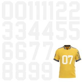 AXEN 22 piezas de números grandes para planchar, números de vinilo de transferencia de calor de 8 pulgadas para camisetas de jersey, camisetas de impresión DIY para manualidades, blanco