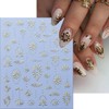 6 Sheets Bohemian Nail Stickers Gold Nail Art Stickers 3D