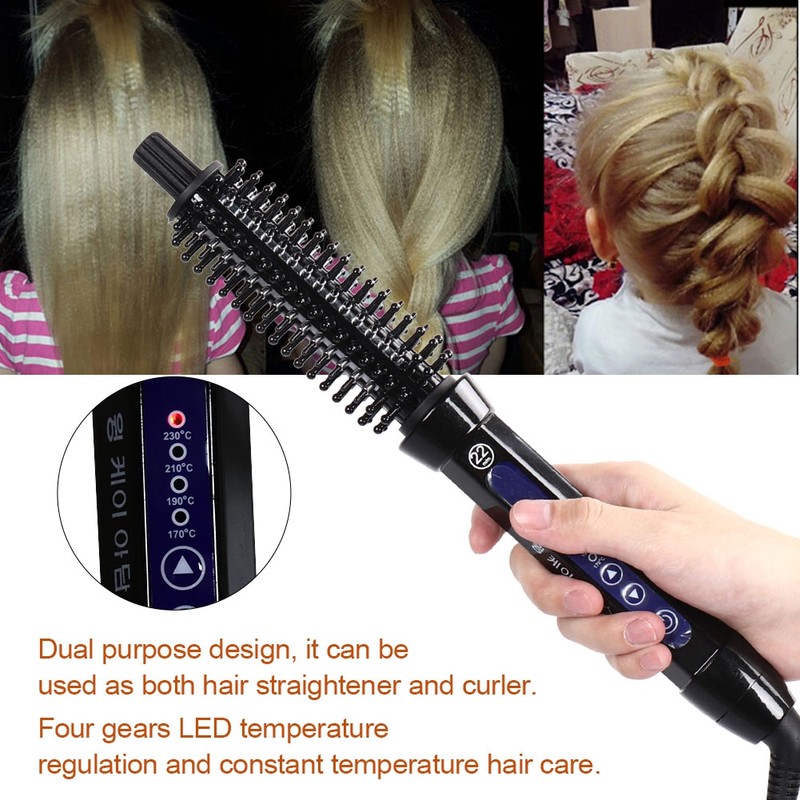 22mm Dual use Electric Hair Curler Straightener LCD Display Hair