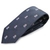 Michi Kolondon Brand Necktie, 100% Silk, Jacquard Woven Crest, Coat