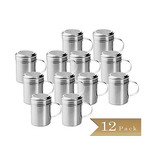 Set of 12 - TrueCraftware Stainless Steel Dredge Shakers with