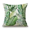 Green Tropical Palm & Fern Leaves Decorative Throw Pillow Cover