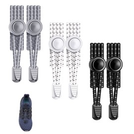 SALADOCY No Tie Shoelaces, Flex Shoelaces, for All Types of People Such as Children, Seniors, Athletes, etc., Various Colours, 3 Colour