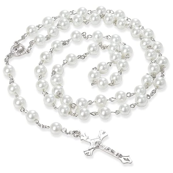 Rosary Beads Catholic for Woman Men Rosary Catholic Necklace Jesus