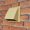 Kair Beige Cowled Outlet Grille 155mm External Dimension with 100mm