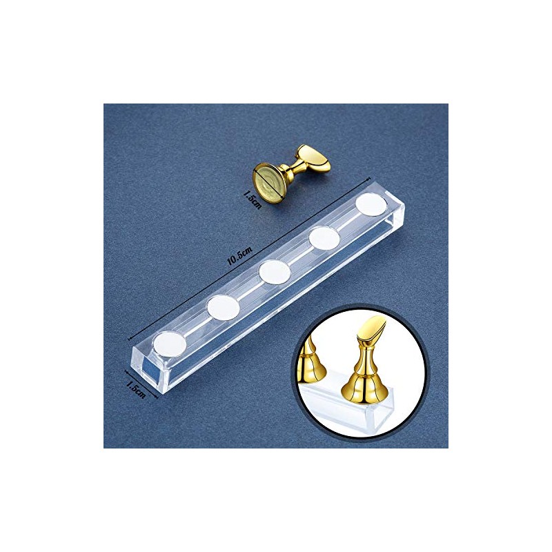 Soporte de acrílico 4 en 1 para uñas y práctica,