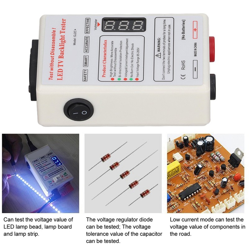LED Light Tester Free Screen Removal Soft Start Portable TV