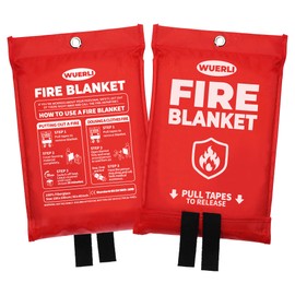 WUERLI Emergency Fire Blanket, Fire Blanket for Home and Kitchen,40" x 40",2 Pack