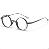Coyee Titanium Round Eyeglass Frame Retro Glasses Ultralight Spectacles Black
