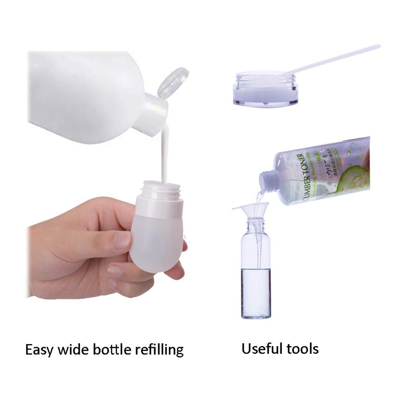 Travel Bottles WAYSEASY Leak-Proof Refillable Toiletry Bottle and Containers with