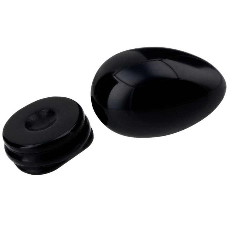 KYEYGWO Black Obsidian Carved Eggs with Stand, Healing Crystal Meditation
