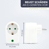 PerfectHD Steckdosenadapter mit Überspannungsschutz - Zwischenstecker - Blitzschutz - 5er-Set
