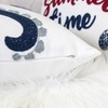 Homey COZY Embroidery Navy Velvet Octopus Throw Pillow Cover,Ocean Blue