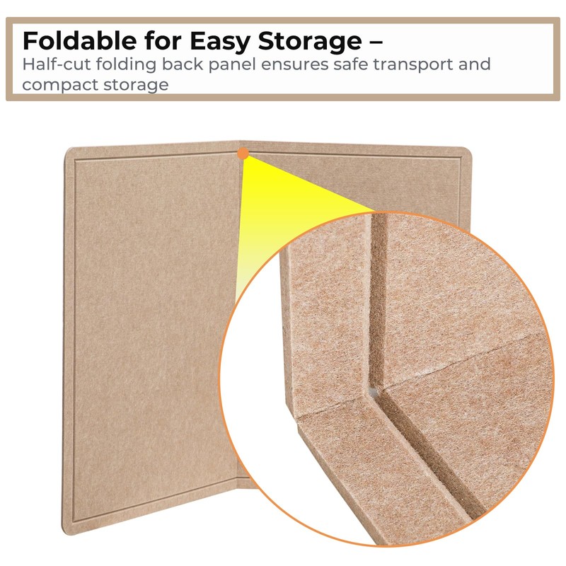 DexBoard Foldable Large Felt Bulletin Board for Wall 60"x 36",