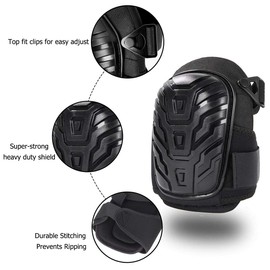 Queta knee pads for Work, Professional Knee Pads with Heavy Duty Foam Padding and Comfortable Gel Cushion, good shock resistance, Knee Protection for Indoor and Outdoor Use,1 pair